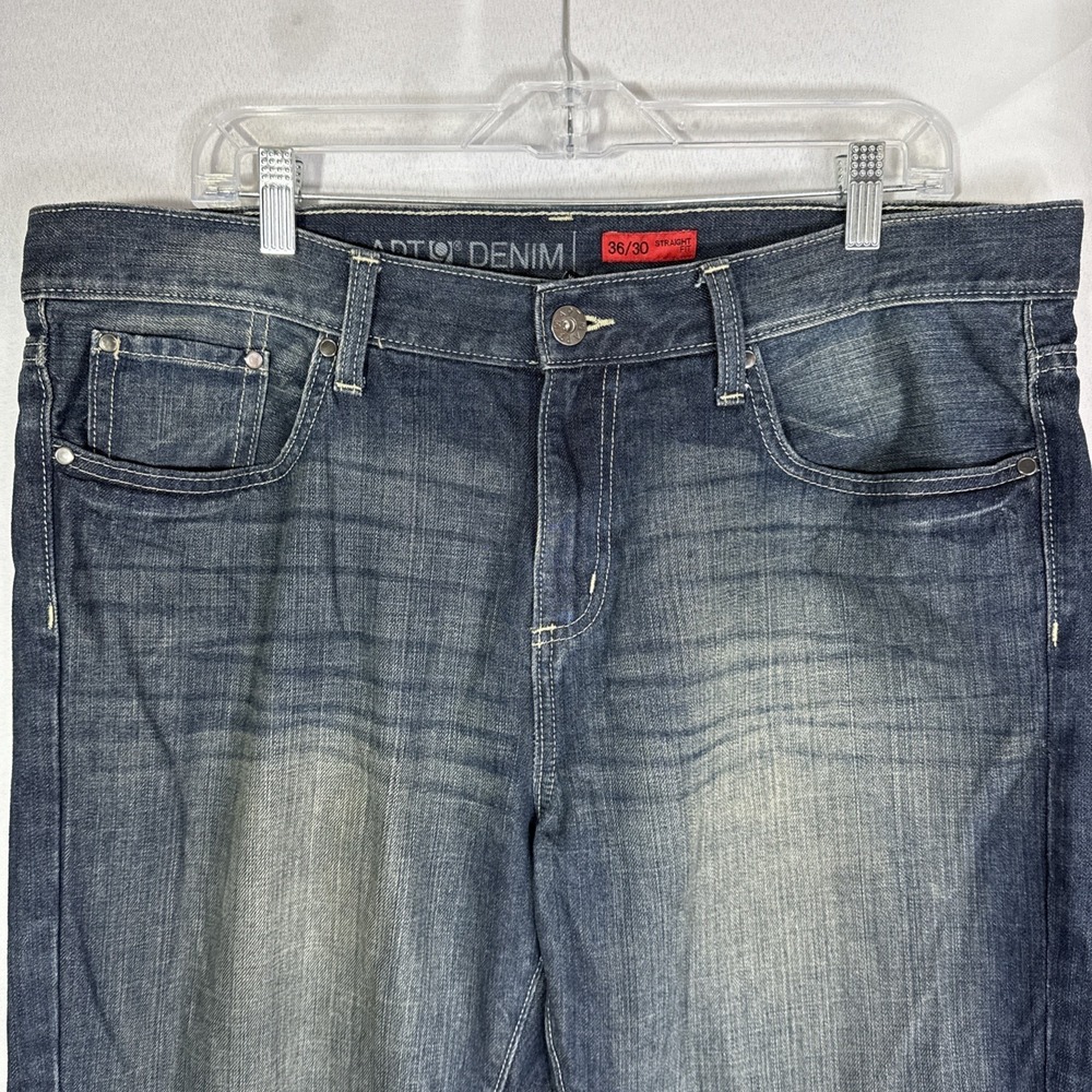 Apt. 9 Mens Jeans Stone Washed Straight Leg - Cotton Size 36/30 - Picture 6 of 15